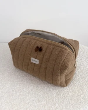 brązowa kosmetyczka handmade