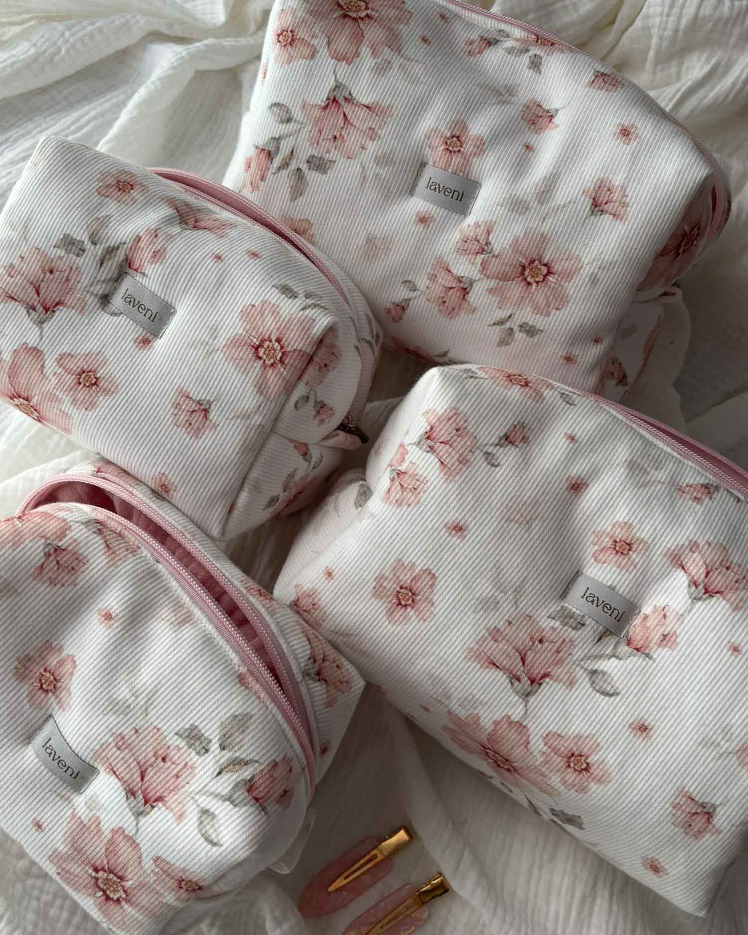 Limitowany Zestaw Kosmetyczek Blush Peony 5 kosmetyczki damskie blush peony