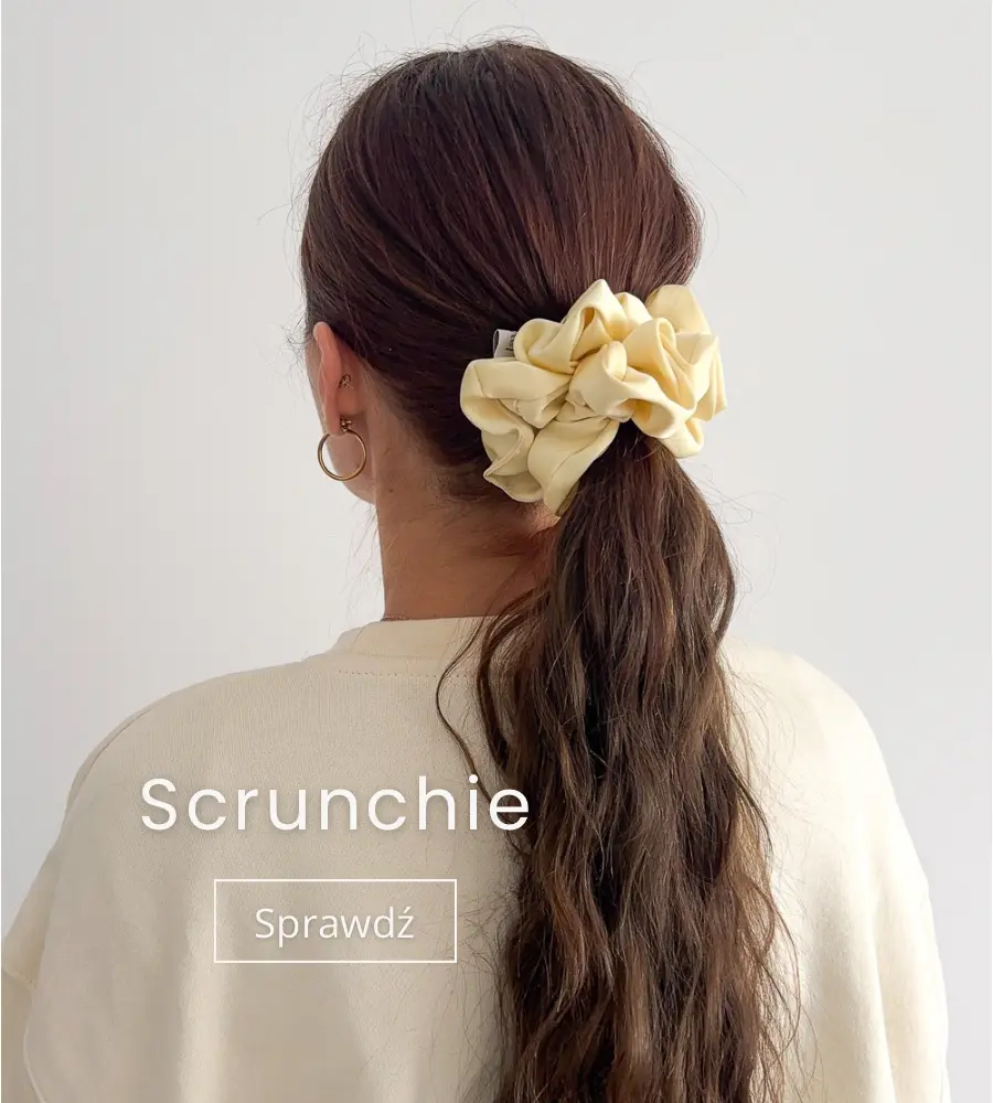 satynowe scrunchie do włosów